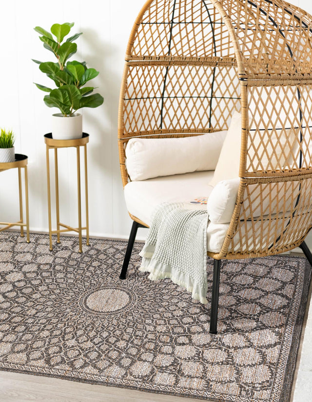 Charcoal and Ivory 2' x 3' 1 Chenille Jute Rectangle Area Rug Vintage Distressed Boho All Natural Eco-Friendly Sustainable Carpet for Living Dining Office Dorm Rooms for Sale at Rug Engine