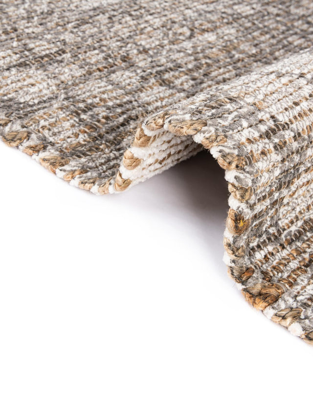 Charcoal and Ivory 2' x 3' 1 Chenille Jute Rectangle Area Rug Vintage Distressed Boho All Natural Eco-Friendly Sustainable Carpet for Living Dining Office Dorm Rooms for Sale at Rug Engine