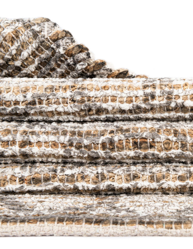 Charcoal and Ivory 2' x 3' 1 Chenille Jute Rectangle Area Rug Vintage Distressed Boho All Natural Eco-Friendly Sustainable Carpet for Living Dining Office Dorm Rooms for Sale at Rug Engine