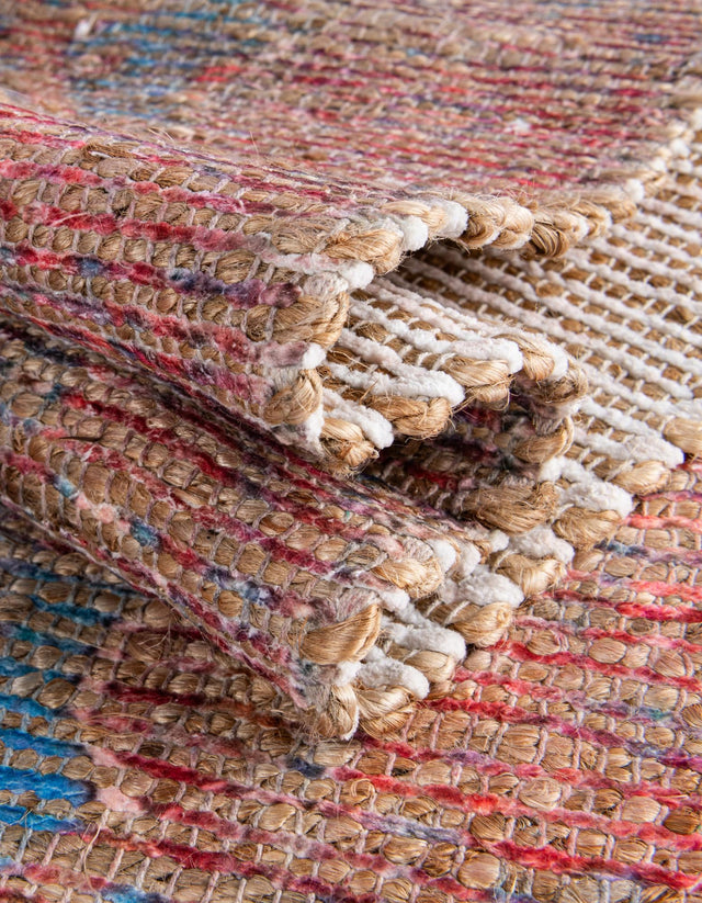 Antique Blue 9' x 12' Chenille Jute Rectangle Area Rug Vintage Distressed Boho All Natural Eco-Friendly Sustainable Carpet for Living Dining Office Dorm Rooms for Sale at Rug Engine