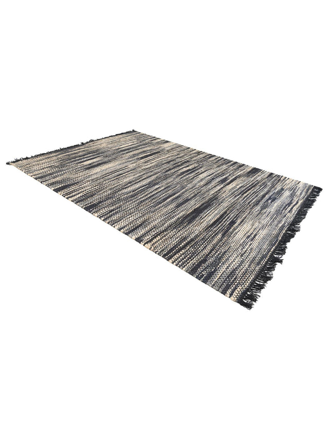 Navy Blue and Ivory 7' 1 x 10' Chunky Jute Rectangle Area Rug 100% All Natural Jute Sustainable Eco-Friendly Carpet Mat for Natural Interior Design Homes for Sale at Rug Engine