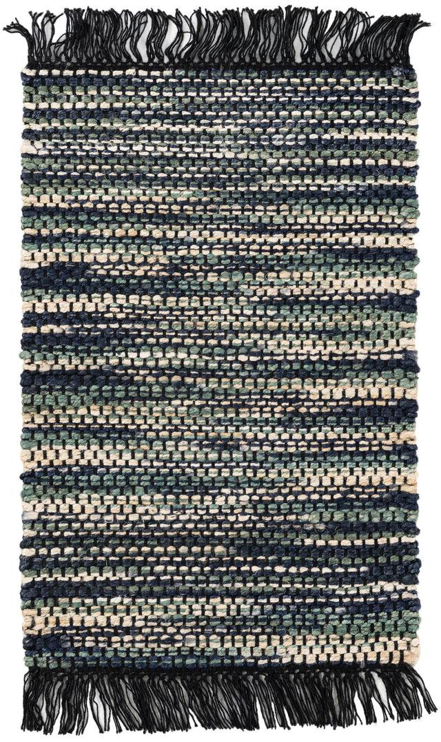 Green and Ivory 2' x 3' 1 Chunky Jute Rectangle Area Rug 100% All Natural Jute Sustainable Eco-Friendly Carpet Mat for Natural Interior Design Homes for Sale at Rug Engine