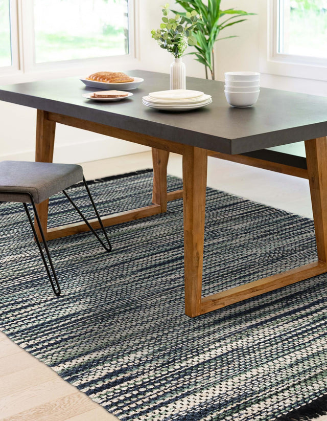 Green and Ivory 5' 1 x 8' Chunky Jute Rectangle Area Rug 100% All Natural Jute Sustainable Eco-Friendly Carpet Mat for Natural Interior Design Homes for Sale at Rug Engine