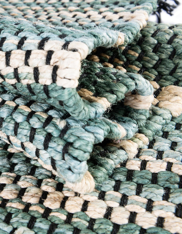 Green and Ivory 9' x 12' Chunky Jute Rectangle Area Rug 100% All Natural Jute Sustainable Eco-Friendly Carpet Mat for Natural Interior Design Homes for Sale at Rug Engine