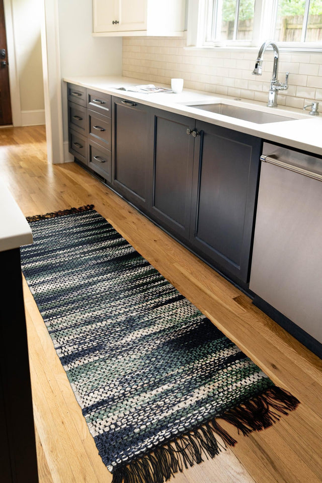 Green and Ivory 2' x 6' 1 Chunky Jute Runner Area Rug 100% All Natural Jute Sustainable Eco-Friendly Carpet Mat for Natural Interior Design Homes for Sale at Rug Engine