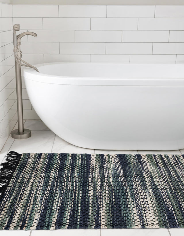 Green and Ivory 2' x 6' 1 Chunky Jute Runner Area Rug 100% All Natural Jute Sustainable Eco-Friendly Carpet Mat for Natural Interior Design Homes for Sale at Rug Engine