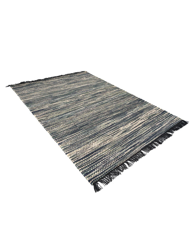 Green and Ivory 6' 1 x 9' Chunky Jute Rectangle Area Rug 100% All Natural Jute Sustainable Eco-Friendly Carpet Mat for Natural Interior Design Homes for Sale at Rug Engine