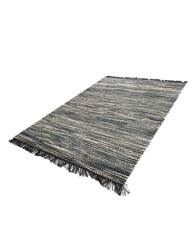 Green and Ivory 6' 1 x 9' Chunky Jute Rectangle Area Rug 100% All Natural Jute Sustainable Eco-Friendly Carpet Mat for Natural Interior Design Homes for Sale at Rug Engine