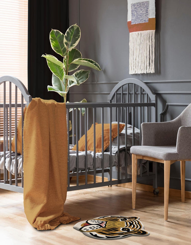 Multicolor 3' 1 x 3' 1 Playtime Kids Wool Freeform Area Rug for Baby Nursery, Toddler Playroom, Bedrooms