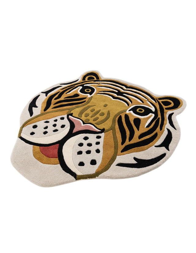 Multicolor 4' 1 x 4' 1 Playtime Kids Wool Freeform Area Rug for Baby Nursery, Toddler Playroom, Bedrooms