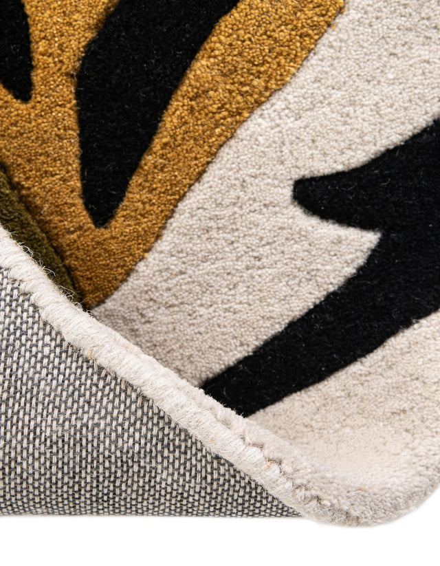 Multicolor 4' 1 x 4' 1 Playtime Kids Wool Freeform Area Rug for Baby Nursery, Toddler Playroom, Bedrooms