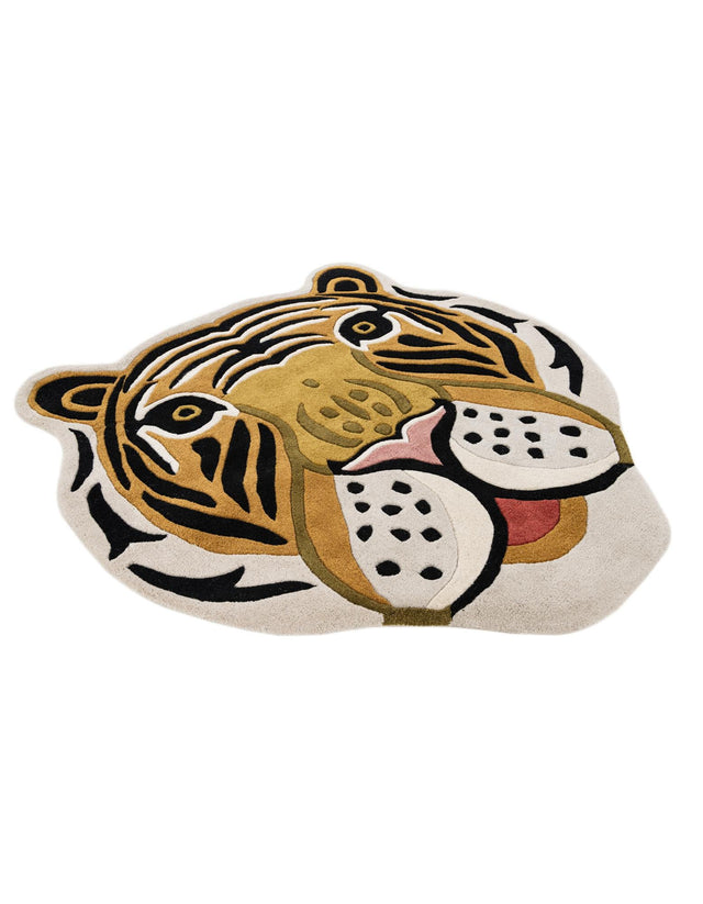 Multicolor 4' 1 x 4' 1 Playtime Kids Wool Freeform Area Rug for Baby Nursery, Toddler Playroom, Bedrooms