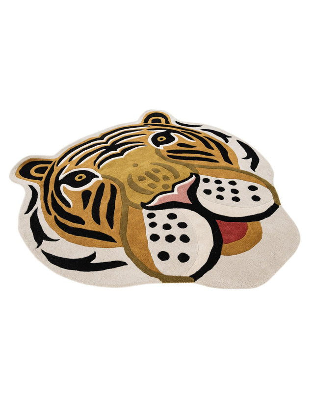 Multicolor 5' 1 x 5' 1 Playtime Kids Wool Freeform Area Rug for Baby Nursery, Toddler Playroom, Bedrooms