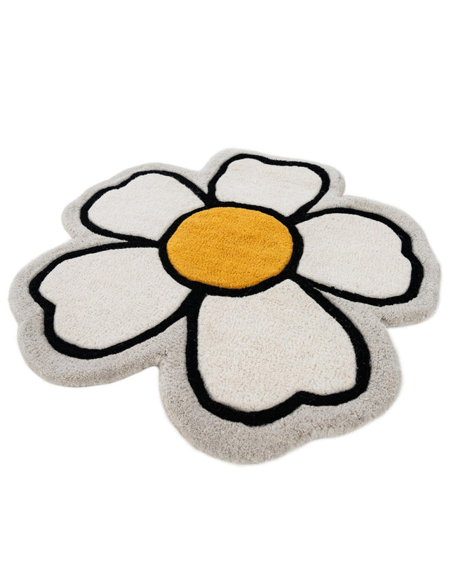 Ivory 2' 2 x 2' 2 Playtime Kids Wool Freeform Area Rug for Baby Nursery, Toddler Playroom, Bedrooms