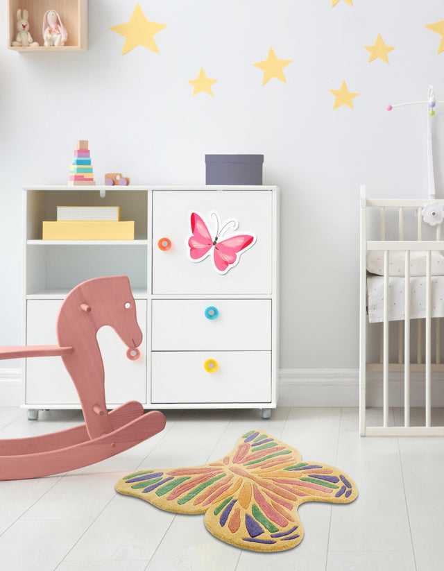 Multicolor 4' 2 x 4' 11 Playtime Kids Wool Freeform Area Rug for Baby Nursery, Toddler Playroom, Bedrooms Hand Tufted High Quality Dense Wool Pile Natural Carpet for Sale at Rug Engine