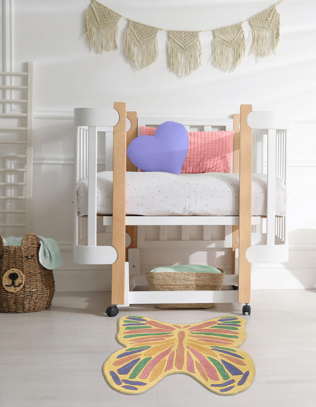 Multicolor 2' 7 x 2' 11 Playtime Kids Wool Freeform Area Rug for Baby Nursery, Toddler Playroom, Bedrooms Hand Tufted High Quality Dense Wool Pile Natural Carpet for Sale at Rug Engine