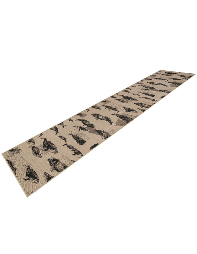 Beige 2' 7 x 12' Outdoor Coastal Runner Area Rug Weather Resistant for Patio, Deck, Terrace, Balcony, Porch 100% Polypropylene Coastal Decor Carpet for Sale at Rug Engine