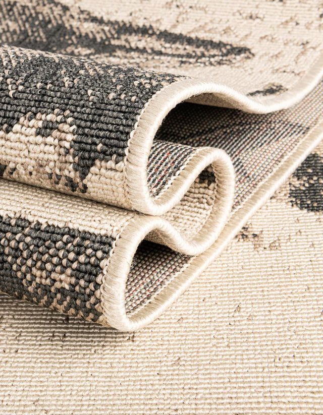 Beige 2' 7 x 12' Outdoor Coastal Runner Area Rug Weather Resistant for Patio, Deck, Terrace, Balcony, Porch 100% Polypropylene Coastal Decor Carpet for Sale at Rug Engine