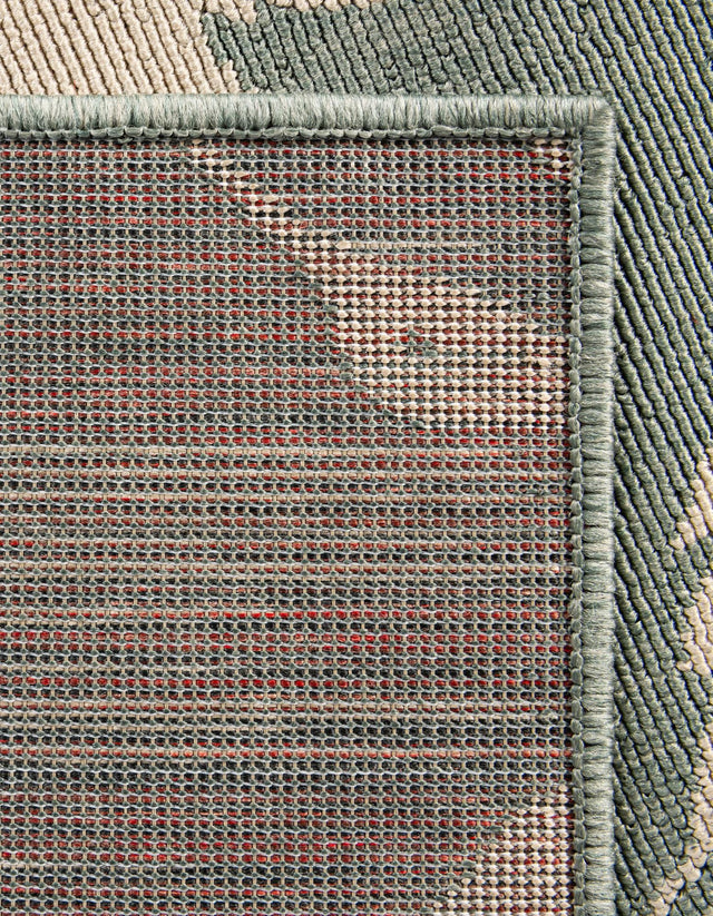 Stone Blue 7' 10 x 7' 10 Outdoor Coastal Square Area Rug Weather Resistant for Patio, Deck, Terrace, Balcony, Porch 100% Polypropylene Coastal Decor Carpet for Sale at Rug Engine