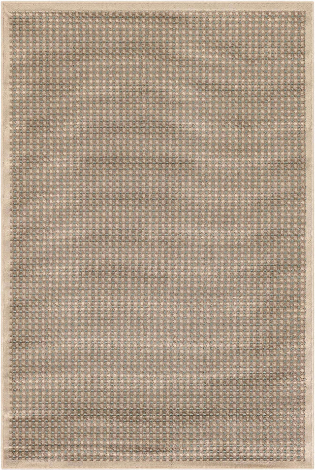 Brown 4' 1 x 6' 1 Outdoor Border Rectangle Area Rug Weather Resistant for Patio, Deck, Terrace, Balcony, Porch 100% Polypropylene Classic Bordered Carpet for Sale at Rug Engine