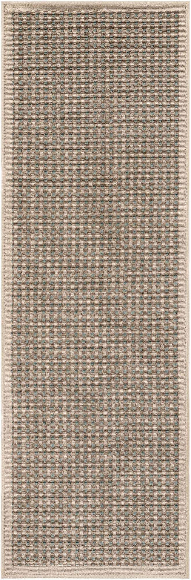 Brown 2' x 6' 1 Outdoor Border Runner Area Rug Weather Resistant for Patio, Deck, Terrace, Balcony, Porch 100% Polypropylene Classic Bordered Carpet for Sale at Rug Engine