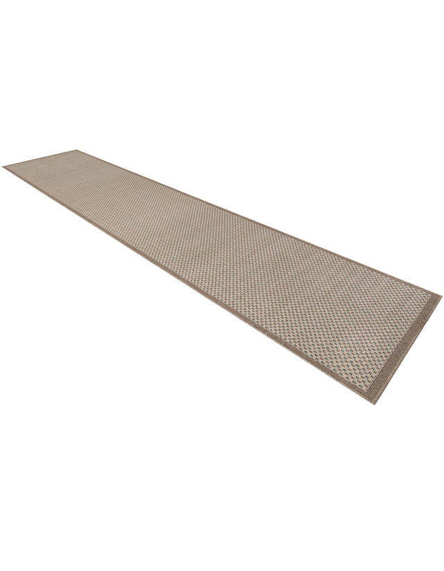 Beige 2' 7 x 12' Outdoor Border Runner Area Rug Weather Resistant for Patio, Deck, Terrace, Balcony, Porch 100% Polypropylene Classic Bordered Carpet for Sale at Rug Engine
