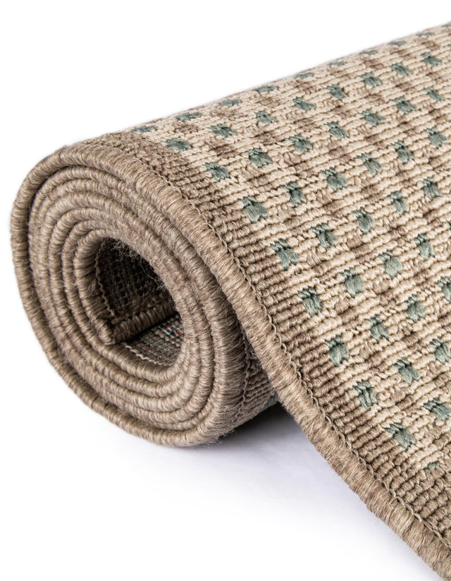 Beige 2' 7 x 12' Outdoor Border Runner Area Rug Weather Resistant for Patio, Deck, Terrace, Balcony, Porch 100% Polypropylene Classic Bordered Carpet for Sale at Rug Engine