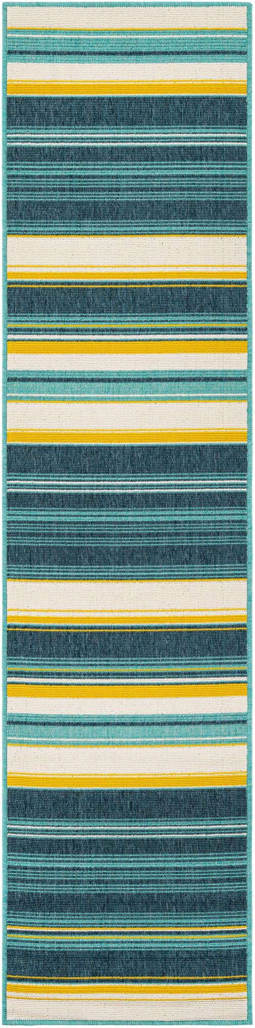 Multicolor 2' x 8' Outdoor Border Runner Area Rug Weather Resistant for Patio, Deck, Terrace, Balcony, Porch 100% Polypropylene Classic Bordered Carpet for Sale at Rug Engine