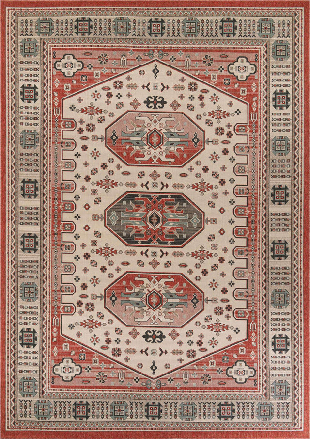 Multicolor 10' x 14' 1 Outdoor Traditional Rectangle Area Rug Weather Resistant for Patio, Deck, Terrace, Balcony, Porch Classical Design Outside Carpet for Sale at Rug Engine
