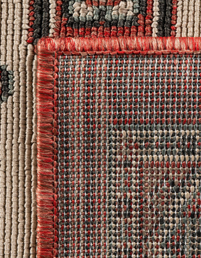 Multicolor 9' x 12' Outdoor Traditional Rectangle Area Rug Weather Resistant for Patio, Deck, Terrace, Balcony, Porch Classical Design Outside Carpet for Sale at Rug Engine