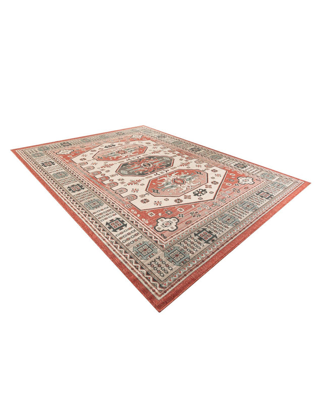 Multicolor 9' x 12' Outdoor Traditional Rectangle Area Rug Weather Resistant for Patio, Deck, Terrace, Balcony, Porch Classical Design Outside Carpet for Sale at Rug Engine