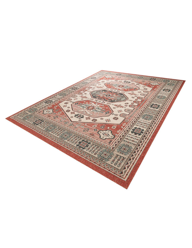 Multicolor 9' x 12' Outdoor Traditional Rectangle Area Rug Weather Resistant for Patio, Deck, Terrace, Balcony, Porch Classical Design Outside Carpet for Sale at Rug Engine