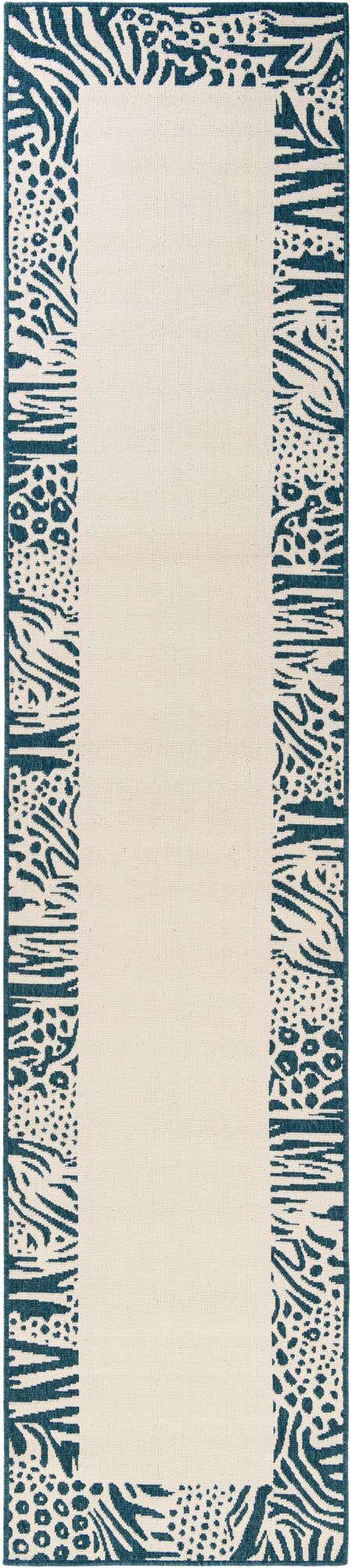 Ivory 2' 7 x 12' Outdoor Safari Runner Area Rug Weather Resistant for Patio, Deck, Terrace, Balcony, Porch Animal Print Wildlife Nature Carpet for Sale at Rug Engine