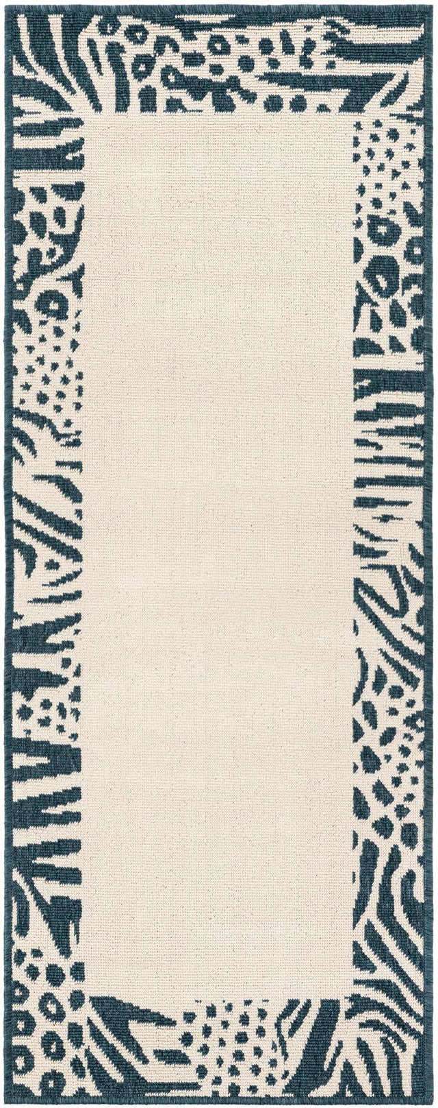 Ivory 2' x 5' 1 Outdoor Safari Runner Area Rug Weather Resistant for Patio, Deck, Terrace, Balcony, Porch Animal Print Wildlife Nature Carpet for Sale at Rug Engine