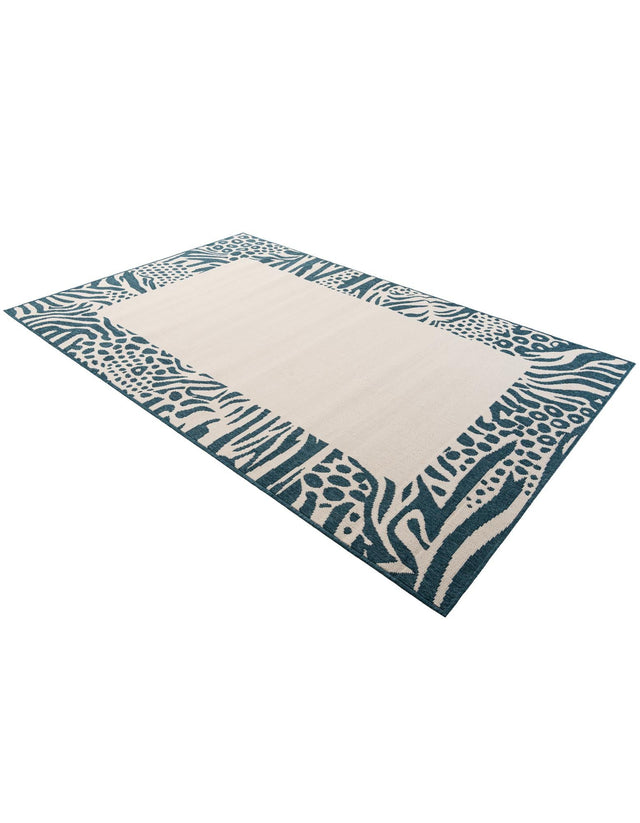 Ivory 5' 1 x 8' Outdoor Safari Rectangle Area Rug Weather Resistant for Patio, Deck, Terrace, Balcony, Porch Animal Print Wildlife Nature Carpet for Sale at Rug Engine