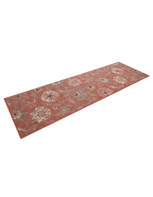 Terracotta 2' x 6' 1 Outdoor Botanical Runner Area Rug Weather Resistant for Patio, Deck, Terrace, Balcony, Porch Polypropylene Garden Floral Tropical Carpet for Sale at Rug Engine