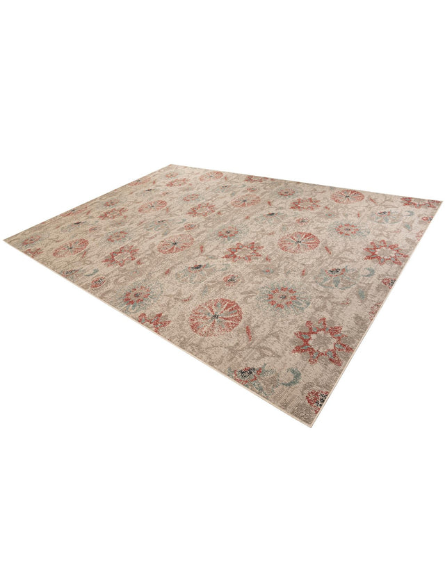 Beige 10' x 14' 2 Outdoor Botanical Rectangle Area Rug Weather Resistant for Patio, Deck, Terrace, Balcony, Porch Polypropylene Garden Floral Tropical Carpet for Sale at Rug Engine