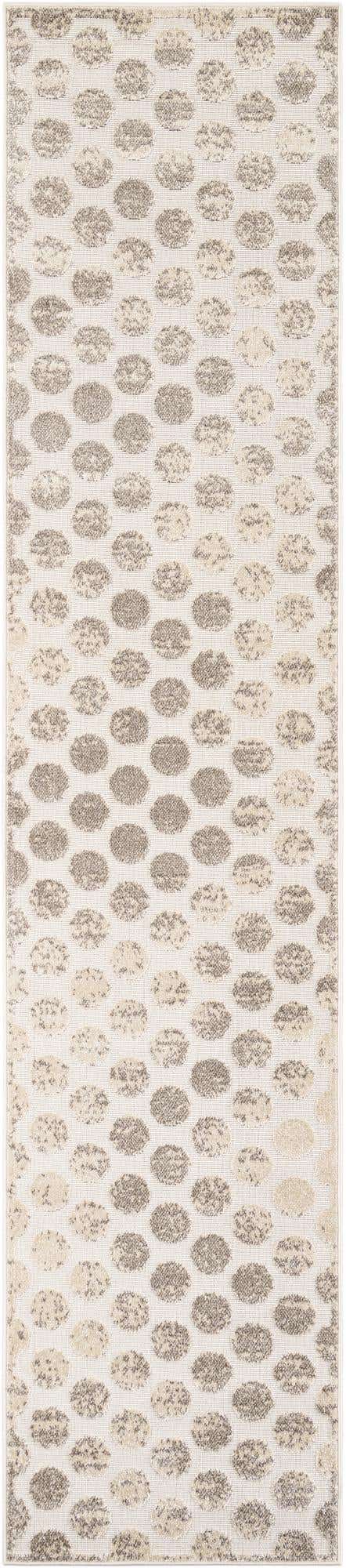 Beige and Ivory 2' 7 x 12' Sabrina Soto Outdoor Runner Area Rug Weather Resistant for Patio, Deck, Terrace, Balcony, Porch Durable Carpet for Exterior Home Design for Sale at Rug Engine
