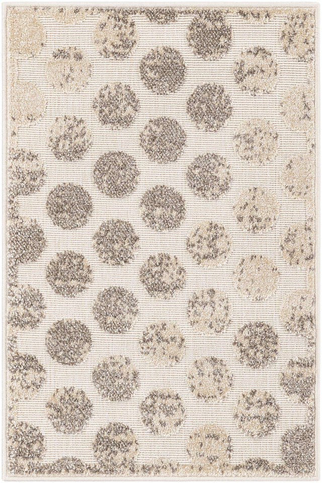 Beige and Ivory 2' x 3' 1 Sabrina Soto Outdoor Rectangle Area Rug Weather Resistant for Patio, Deck, Terrace, Balcony, Porch Durable Carpet for Exterior Home Design for Sale at Rug Engine