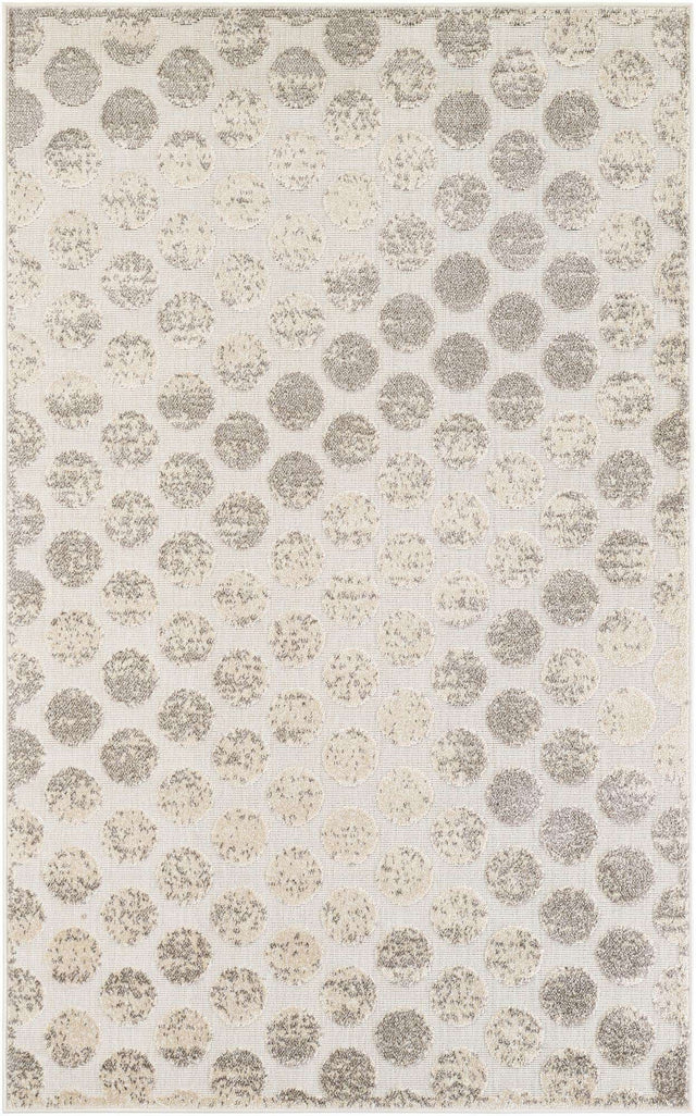 Beige and Ivory 5' 1 x 8' Sabrina Soto Outdoor Rectangle Area Rug Weather Resistant for Patio, Deck, Terrace, Balcony, Porch Durable Carpet for Exterior Home Design for Sale at Rug Engine