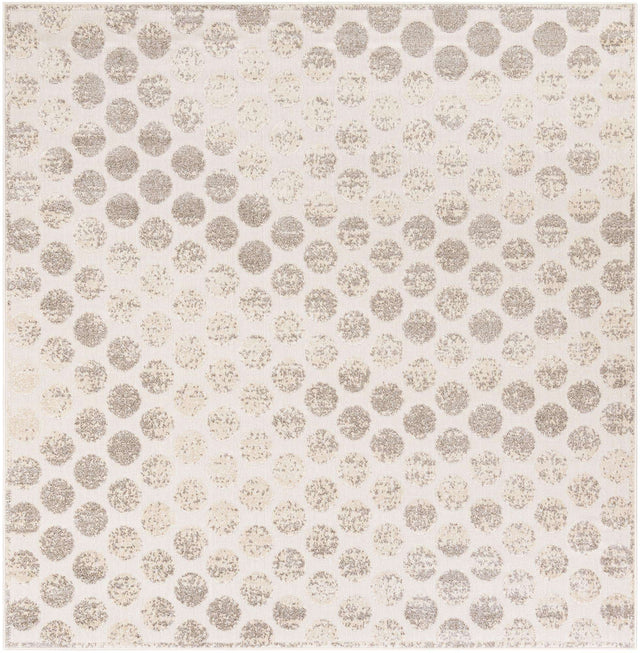 Beige and Ivory 7' 10 x 7' 10 Sabrina Soto Outdoor Square Area Rug Weather Resistant for Patio, Deck, Terrace, Balcony, Porch Durable Carpet for Exterior Home Design for Sale at Rug Engine