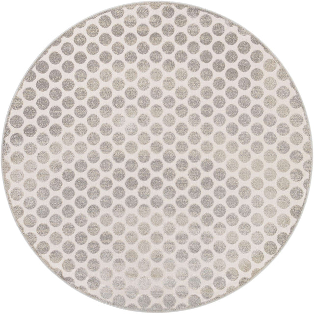Gray 10' x 10' Sabrina Soto Outdoor Round Area Rug Weather Resistant for Patio, Deck, Terrace, Balcony, Porch Durable Carpet for Exterior Home Design for Sale at Rug Engine