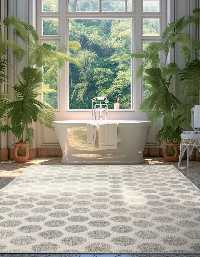 Gray 2' x 3' 1 Sabrina Soto Outdoor Rectangle Area Rug Weather Resistant for Patio, Deck, Terrace, Balcony, Porch Durable Carpet for Exterior Home Design for Sale at Rug Engine