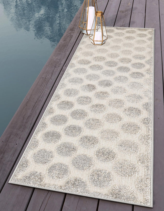 Gray 2' x 8' Sabrina Soto Outdoor Runner Area Rug Weather Resistant for Patio, Deck, Terrace, Balcony, Porch Durable Carpet for Exterior Home Design for Sale at Rug Engine