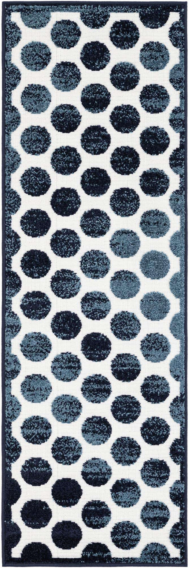 Navy Blue 2' x 6' 1 Sabrina Soto Outdoor Runner Area Rug Weather Resistant for Patio, Deck, Terrace, Balcony, Porch Durable Carpet for Exterior Home Design for Sale at Rug Engine