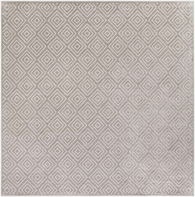 Gray 10' x 10' Sabrina Soto Outdoor Square Area Rug Weather Resistant for Patio, Deck, Terrace, Balcony, Porch Durable Carpet for Exterior Home Design for Sale at Rug Engine