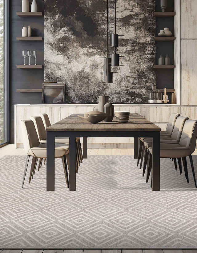 Gray 7' 10 x 7' 10 Sabrina Soto Outdoor Square Area Rug Weather Resistant for Patio, Deck, Terrace, Balcony, Porch Durable Carpet for Exterior Home Design for Sale at Rug Engine