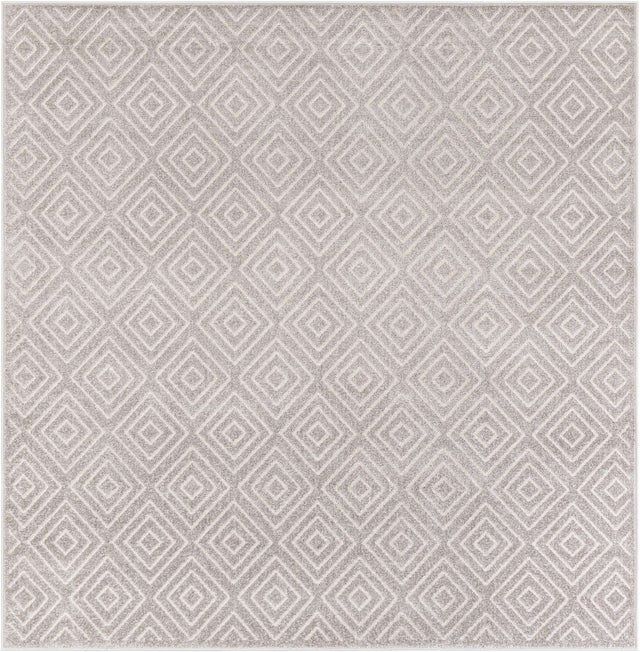 Gray 7' 10 x 7' 10 Sabrina Soto Outdoor Square Area Rug Weather Resistant for Patio, Deck, Terrace, Balcony, Porch Durable Carpet for Exterior Home Design for Sale at Rug Engine