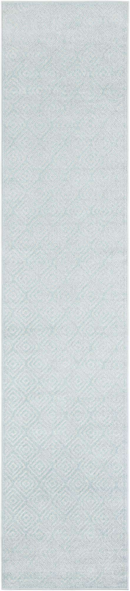 Light Blue 2' 7 x 12' Sabrina Soto Outdoor Runner Area Rug Weather Resistant for Patio, Deck, Terrace, Balcony, Porch Durable Carpet for Exterior Home Design for Sale at Rug Engine