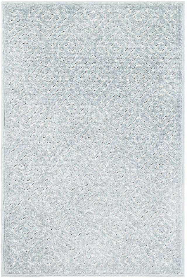 Light Blue 2' x 3' 1 Sabrina Soto Outdoor Rectangle Area Rug Weather Resistant for Patio, Deck, Terrace, Balcony, Porch Durable Carpet for Exterior Home Design for Sale at Rug Engine